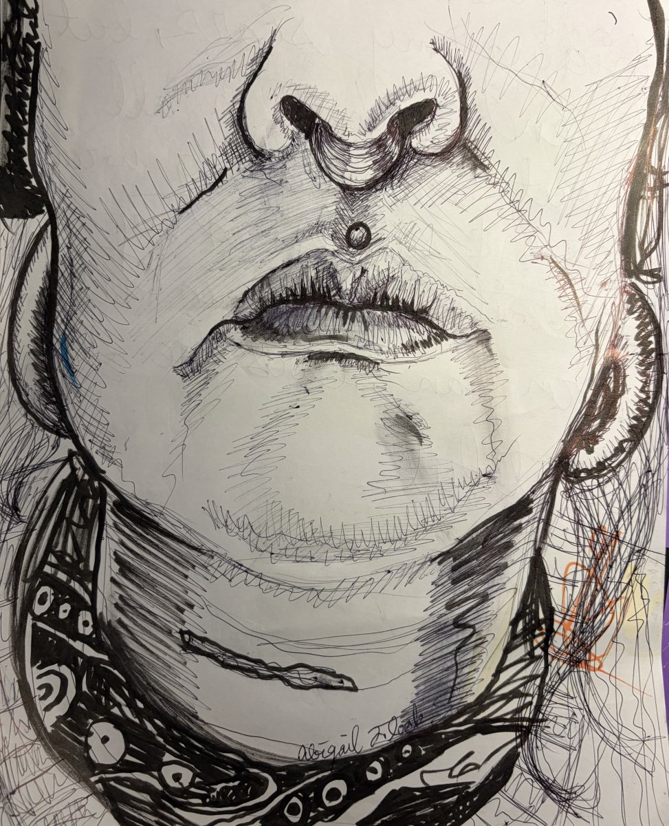 Scribbled self portrait